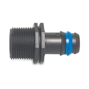 Schlauchtülle PP 1/2" x 16 mm Außengewinde x Tülle 4bar Schwarz Typ Zerreißfest
