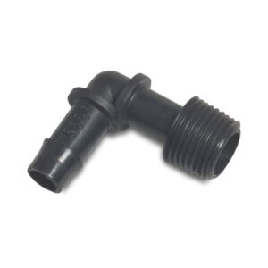 Winkel 90° PA (Nylon) 1/2" x 19 mm Außengewinde x Schlauchtülle 10bar Schwarz Typ WF
