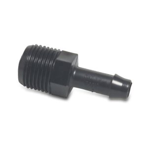 Schlauchtülle PA (Nylon) 1" x 32 mm Außengewinde x Schlauchtülle 10bar Schwarz Typ WF