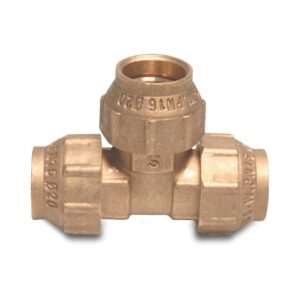 T-Stück 90° Messing 32 mm Klemm 16bar DVGW