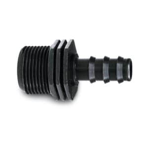 Adapter PP 16 mm x 3/4" Tülle x Außengewinde Schwarz