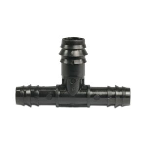 T-Stück 90° POM 16 mm x 20 mm x 16 mm Tülle 4bar Schwarz