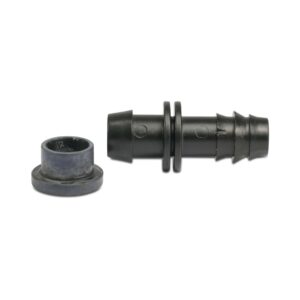 Mini-Abgangsstück POM 12 mm x 20 mm Einsteck x Tülle 4bar Schwarz