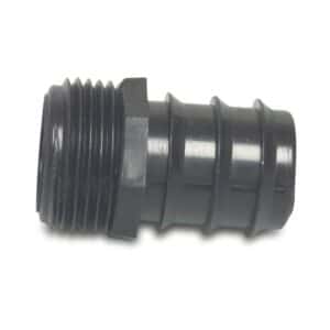 Schlauchtülle PP 1" x 32 mm Außengewinde x Tülle 4bar Schwarz