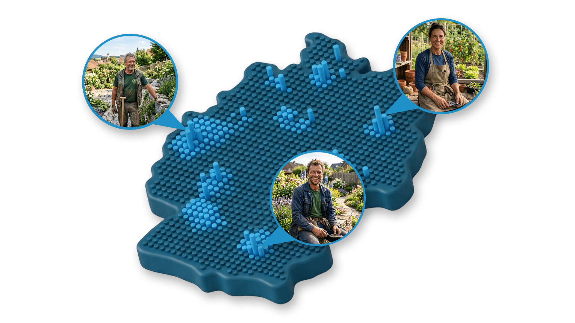 Deutschlandkarte mit Hunter-Fachbetrieben und regionalen Standorten