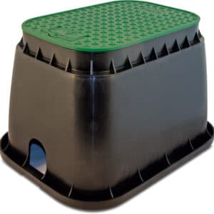 Rain Hydrantschutzgehäuse rechteckig PP Schwarz/Grün Typ Standard