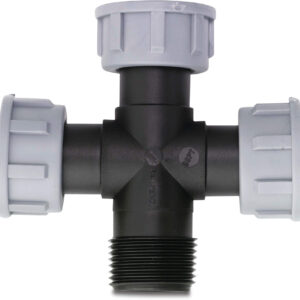 Tavlit Swivel Kreuzstück 90° PP 1" Innengewinde x Innengewinde x Innengewinde x Außengewinde 10bar Typ with O-ring