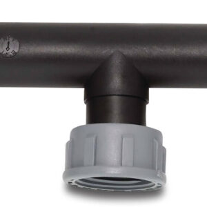 Tavlit Swivel Verteilerstück PP 1" Innengewinde x Außengewinde 10bar Schwarz/Grau Typ with O-ring für 4 Ventile