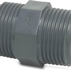 Profec Nippel sechskant PVC-U 1" Außengewinde 10bar Grau (VE 10 Stück)