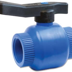 Kugelhahn PP 1 Zoll Innengewinde 16 bar, blau, Typ ICE
