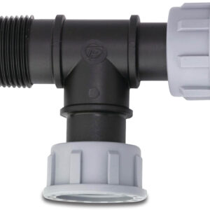 Tavlit Swivel T-Stück 90° PP 1" Innengewinde x Innengewinde x Außengewinde 10bar Typ with O-ring